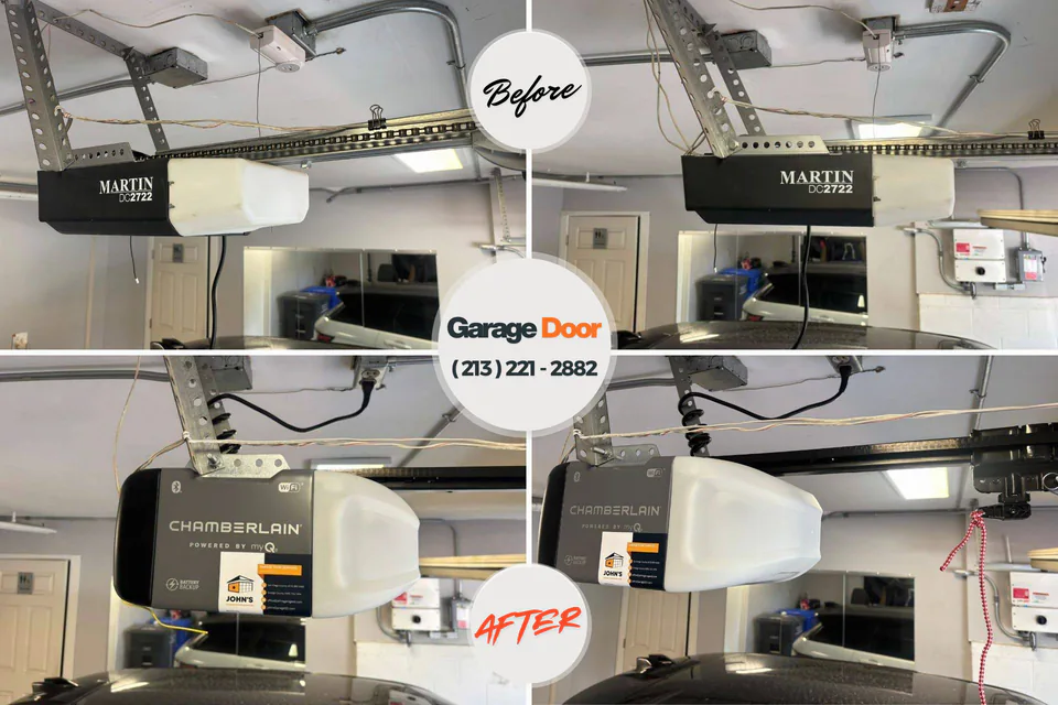 Before and after: garage door repair Clermont, GA